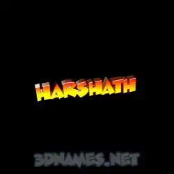 harshath in Black Background style - 3D name wallpaper