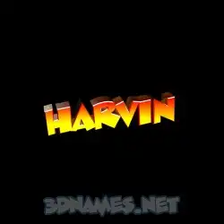 harvin in Black Background style - 3D name wallpaper