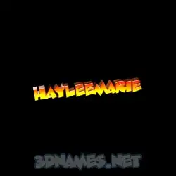 hayleemarie in Black Background style - 3D name wallpaper