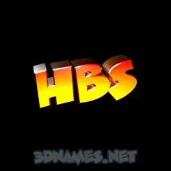 hbs in Black Background style - 3D name wallpaper