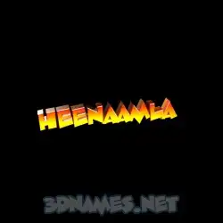 heenaamla in Black Background style - 3D name wallpaper
