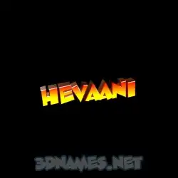 hevaani in Black Background style - 3D name wallpaper