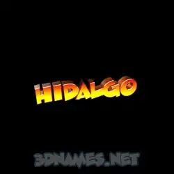 hidalgo in Black Background style - 3D name wallpaper