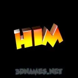 him in Black Background style - 3D name wallpaper