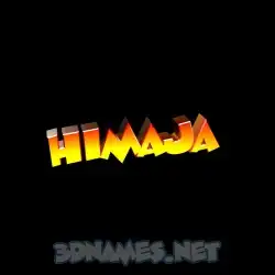 himaja in Black Background style - 3D name wallpaper