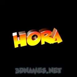 hora in Black Background style - 3D name wallpaper
