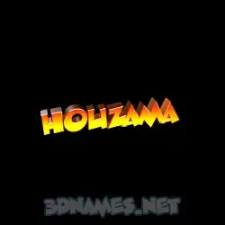 houzama in Black Background style - 3D name wallpaper