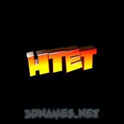 htet in Black Background style - 3D name wallpaper