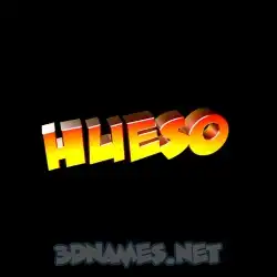 hueso in Black Background style - 3D name wallpaper