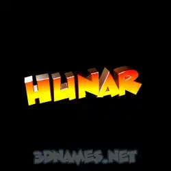 hunar in Black Background style - 3D name wallpaper