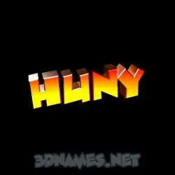 huny in Black Background style - 3D name wallpaper