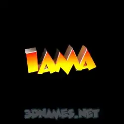 iama in Black Background style - 3D name wallpaper