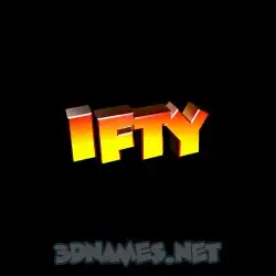 ifty in Black Background style - 3D name wallpaper