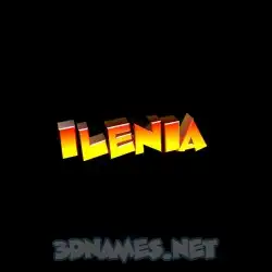 ilenia in Black Background style - 3D name wallpaper
