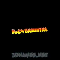 ilovekritika in Black Background style - 3D name wallpaper