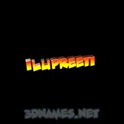 ilupreeti in Black Background style - 3D name wallpaper