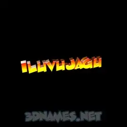 iluvujagu in Black Background style - 3D name wallpaper