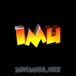imu in Black Background style - 3D name wallpaper
