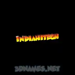 indiahitech in Black Background style - 3D name wallpaper