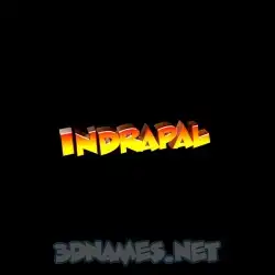 indrapal in Black Background style - 3D name wallpaper
