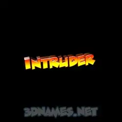 intruder in Black Background style - 3D name wallpaper
