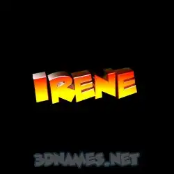 irene in Black Background style - 3D name wallpaper