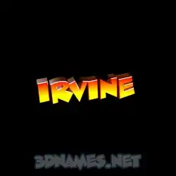 irvine in Black Background style - 3D name wallpaper