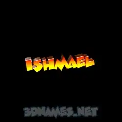 ishmael in Black Background style - 3D name wallpaper