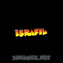 israfil in Black Background style - 3D name wallpaper