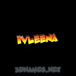 ivleena in Black Background style - 3D name wallpaper