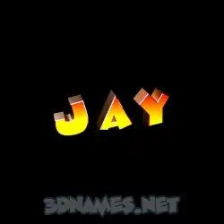j a y in Black Background style - 3D name wallpaper