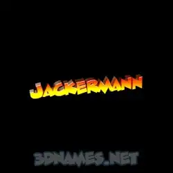 jackermann in Black Background style - 3D name wallpaper