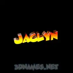 jaclyn in Black Background style - 3D name wallpaper