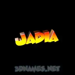 jadia in Black Background style - 3D name wallpaper