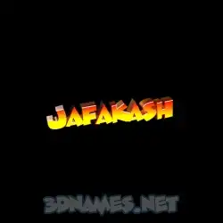 jafakash in Black Background style - 3D name wallpaper