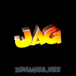 jag in Black Background style - 3D name wallpaper