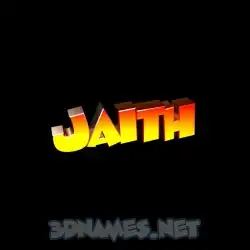 jaith in Black Background style - 3D name wallpaper