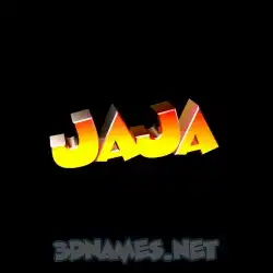 jaja in Black Background style - 3D name wallpaper