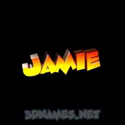 jamie in Black Background style - 3D name wallpaper