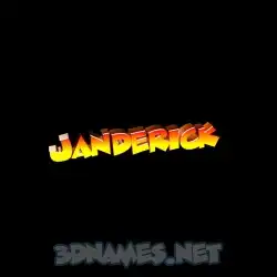 janderick in Black Background style - 3D name wallpaper