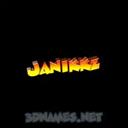 janikkz in Black Background style - 3D name wallpaper