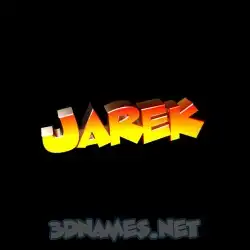 jarek in Black Background style - 3D name wallpaper