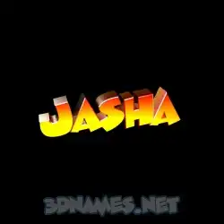 jasha in Black Background style - 3D name wallpaper