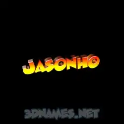 jasonho in Black Background style - 3D name wallpaper
