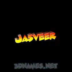 jasveer in Black Background style - 3D name wallpaper