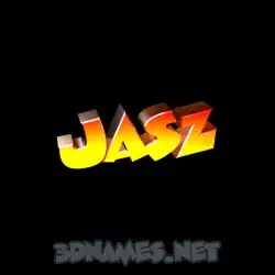 jasz in Black Background style - 3D name wallpaper
