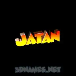 jatan in Black Background style - 3D name wallpaper