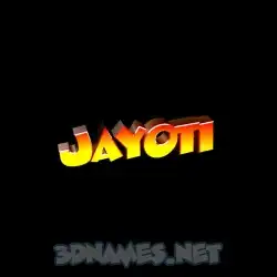 jayoti in Black Background style - 3D name wallpaper