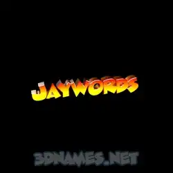 jaywords in Black Background style - 3D name wallpaper