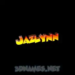 jazlynn in Black Background style - 3D name wallpaper